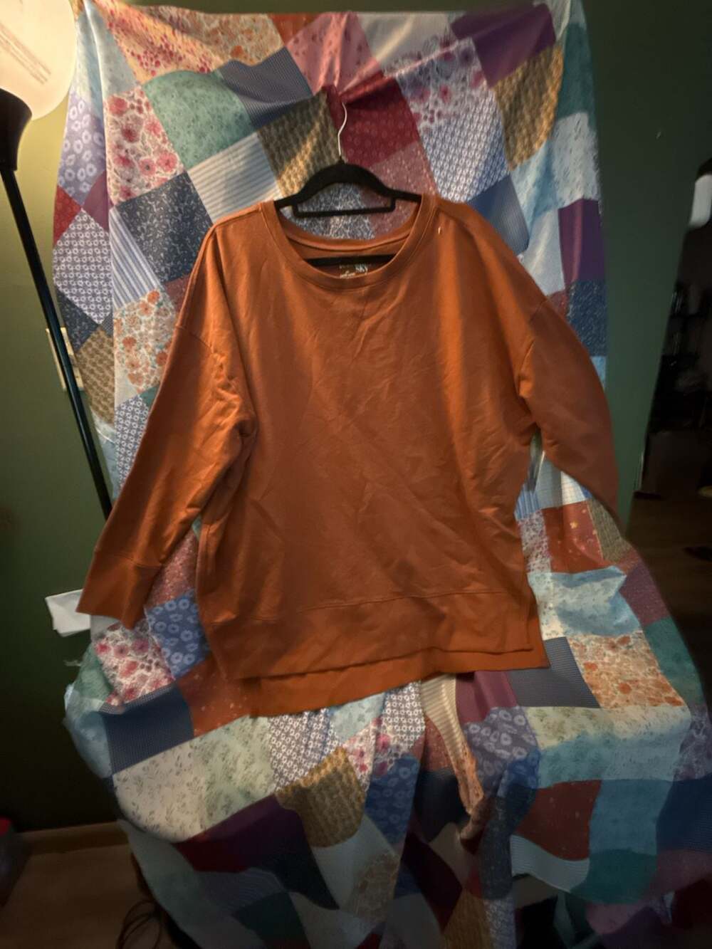 Terra & Sky Plus Size Rust Orange Crewneck Sweatshirt 2X (20W-22W)